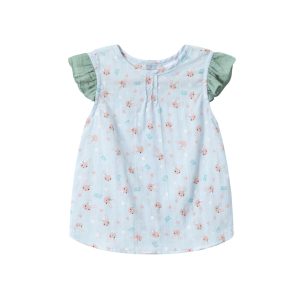 Blusa de niña sisa de volantes estampada