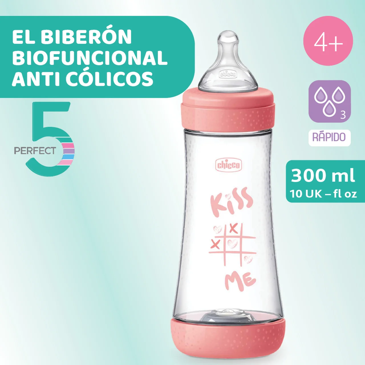 Biberón Anticólicos 300 ml. Perfect 5 Chicco - Imagen 5