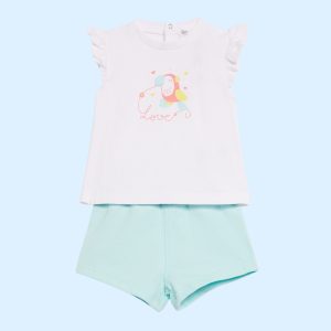 Conjunto Bebé Niña Verde Agua