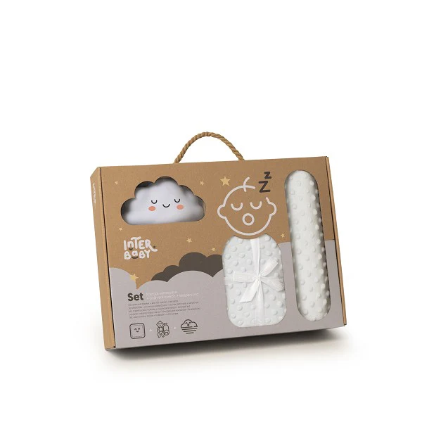 Set Manta Burbuja + Cojín Antivuelco + Lámpara Led Nube de Interbaby - Imagen 2