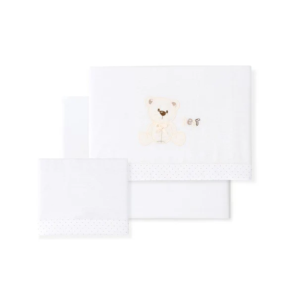 Tríptico Cuna Franela Oso Lazo de Interbaby - Imagen 3