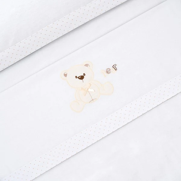 Tríptico Cuna Franela Oso Lazo de Interbaby - Imagen 4