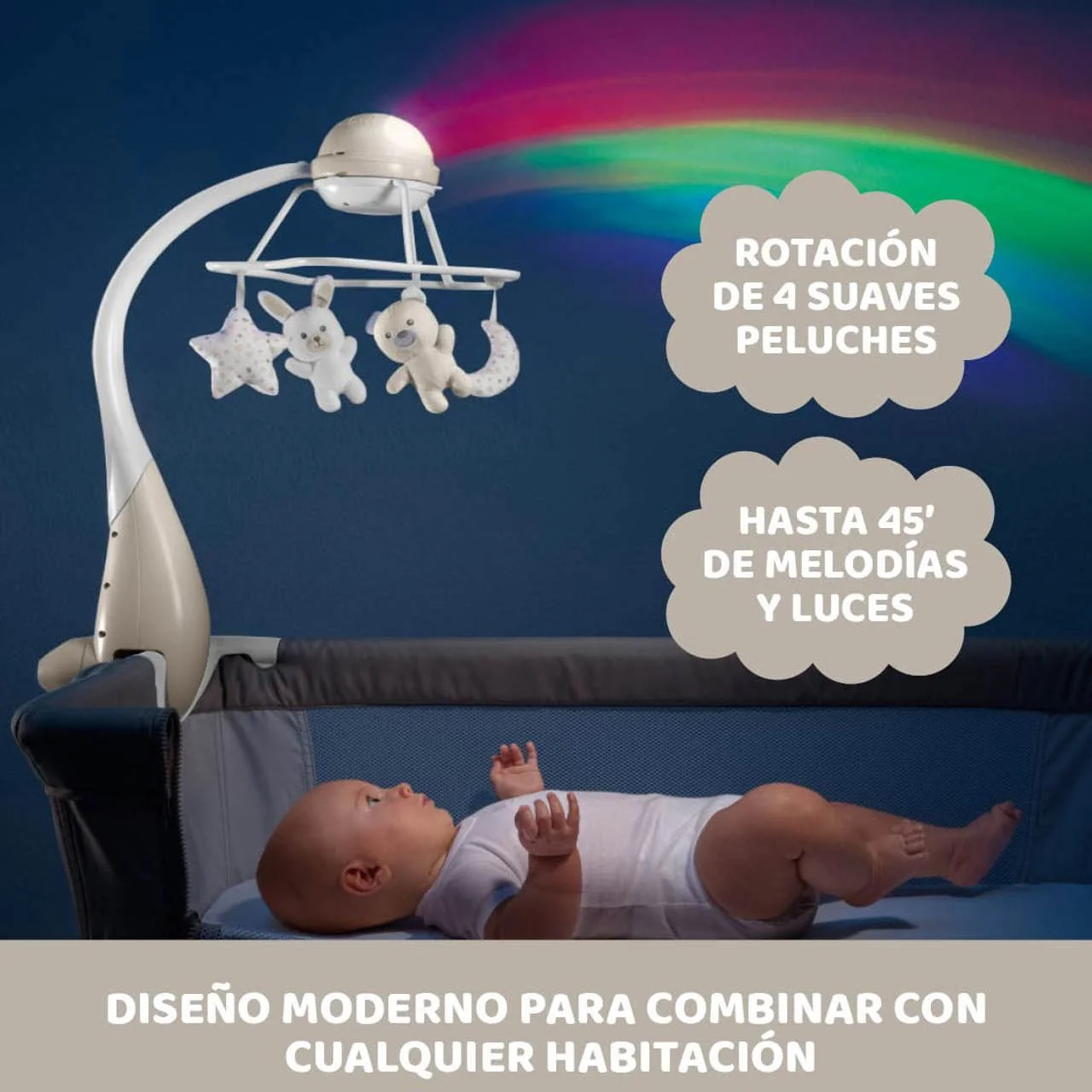 Carrusel Con Proyector Rainbow Chicco - Imagen 7