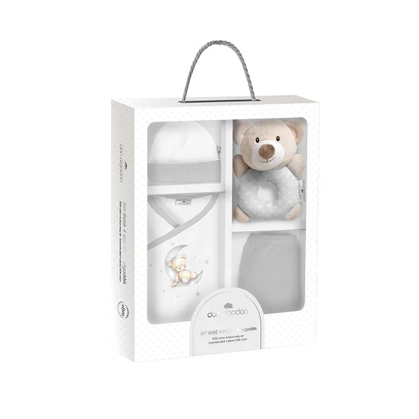 Set de Regalo 4Pcs Sonajero Osito de Don Algodón - Imagen 4