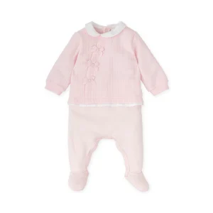 PELELE ROSA TRENZA COMBINADO BEBÉ