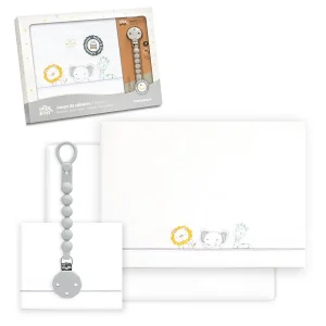 Tríptico Cuna 100% Algodón Selva + Chupetero de Interbaby