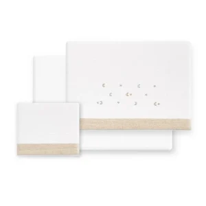 Sábanas Minicuna Franela Estrella Luna Multicolor de Interbaby