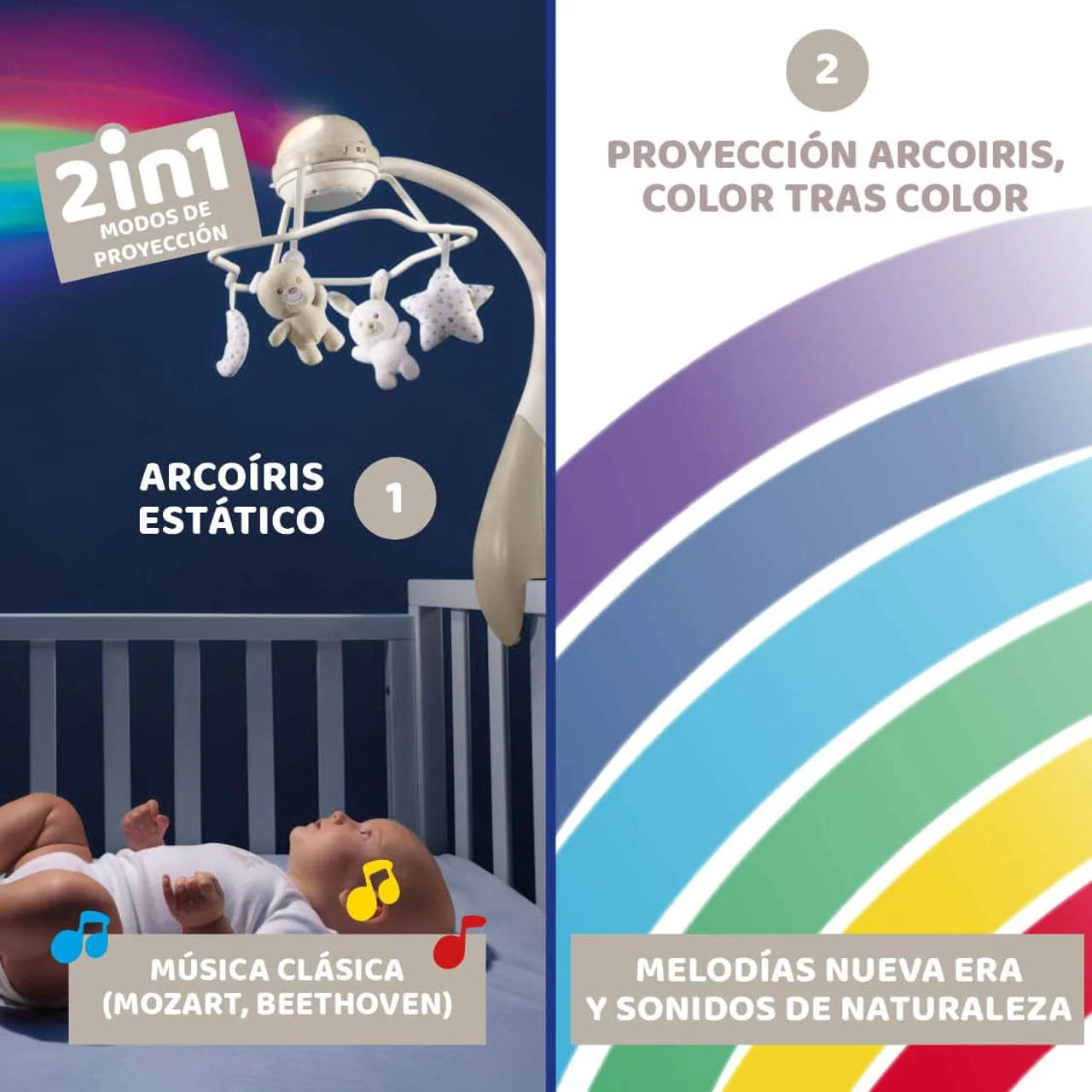 Carrusel Con Proyector Rainbow Chicco - Imagen 8