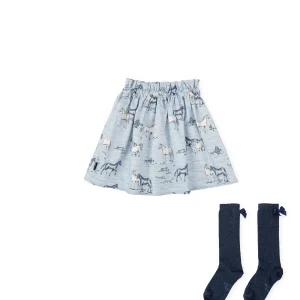 FALDA PORCELANA CABALLOS CON CALCETINES