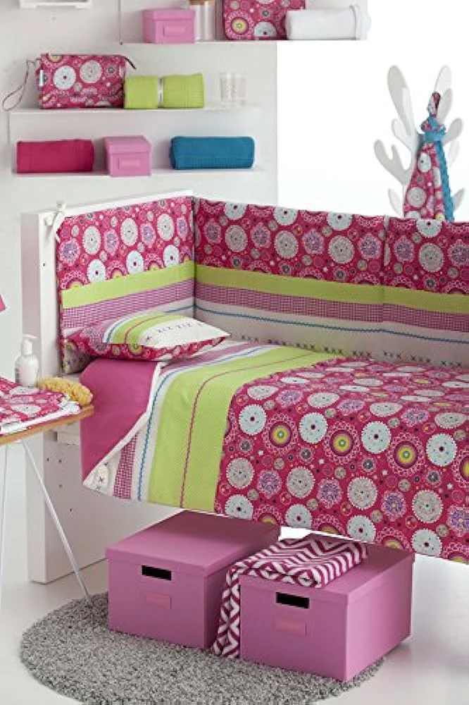 Edredón Desenfundable 60×120 + Protector + Cojín Folk Pirulos - Imagen 2