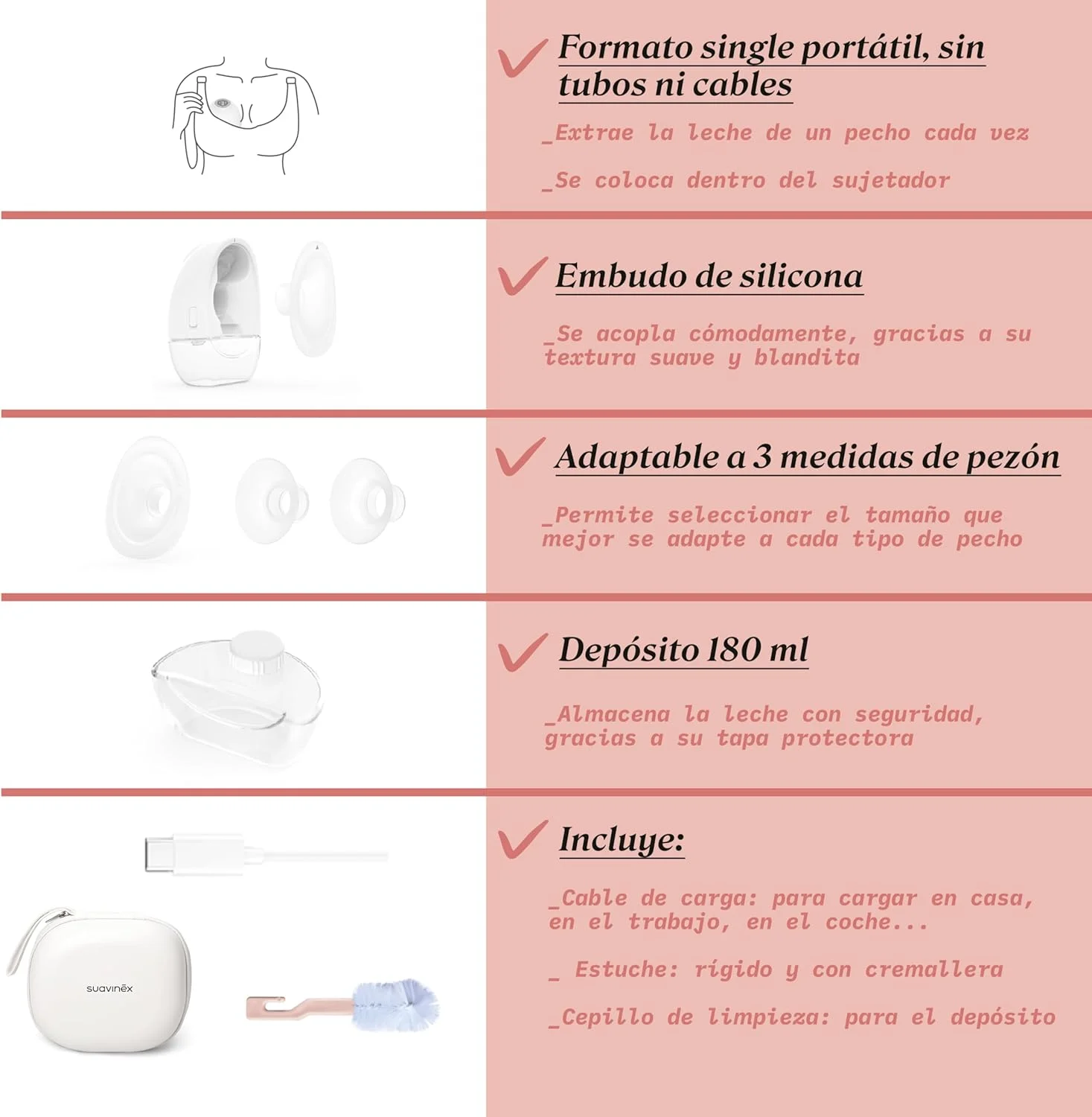 Extractor De Leche Eléctrico Manos Libres Suavinex - Imagen 9