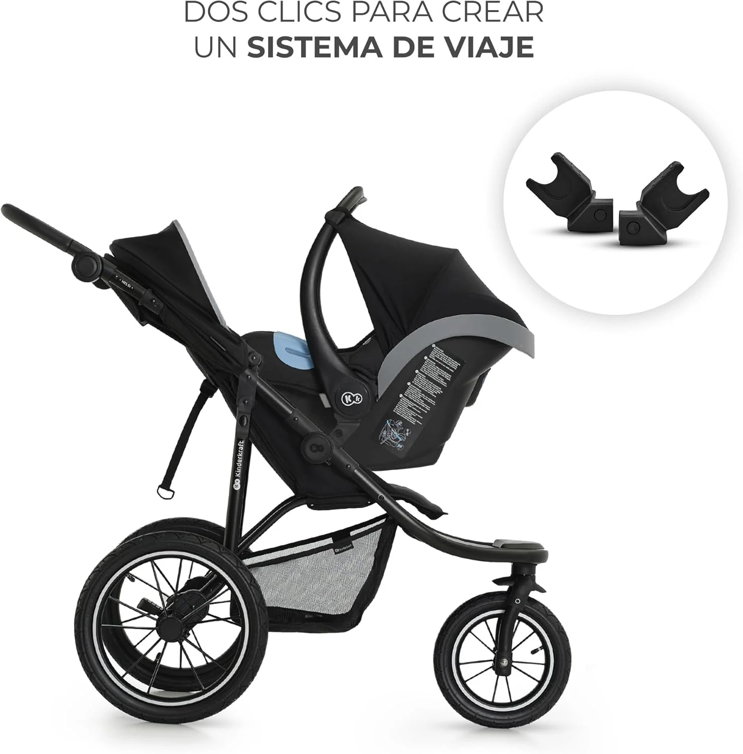 Helsi 2 Silla de paseo 3 ruedas de Kinderkraft (Chollomania) - Imagen 7