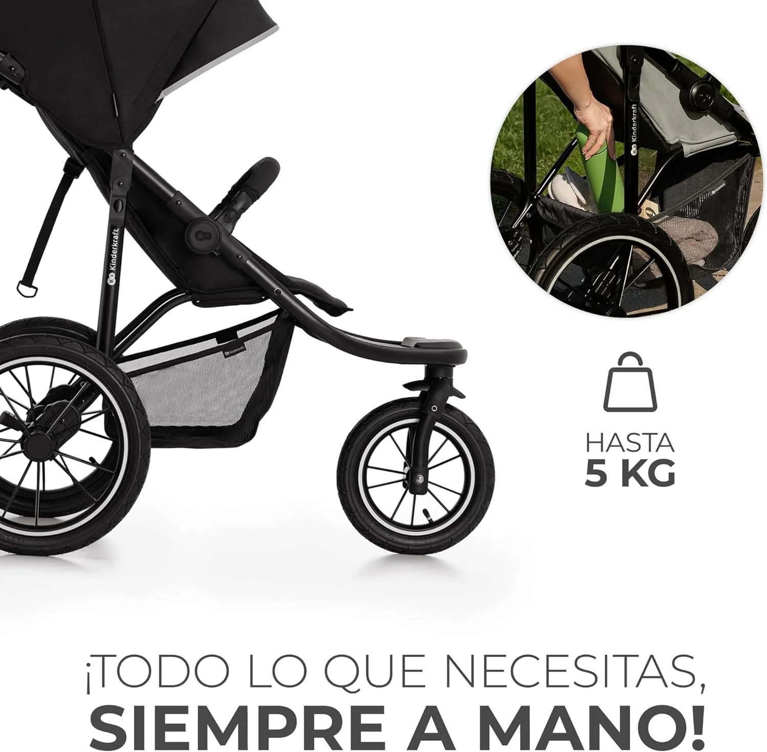 Helsi 2 Silla de paseo 3 ruedas de Kinderkraft (Chollomania) - Imagen 6