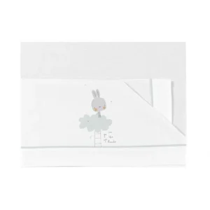 Tríptico Algodón Cuna 60x120 Conejo Menta de Pirulos