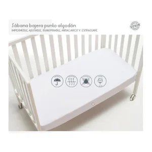 Bajera Cuna Punto Impermeable, Transpirable y Antiacaros 60X1.2 De Interbaby