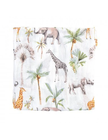 Muselina Bambú África 120x120cm de Bimbipirulos - Imagen 2