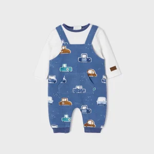 Pelele peto con estampado coches/perrito ECOFRIENDS de Mayoral