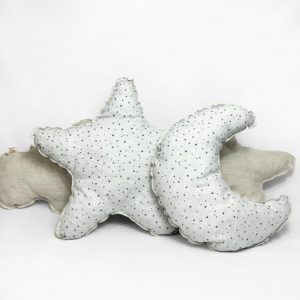 Cojín formas Estrella Grey on grey