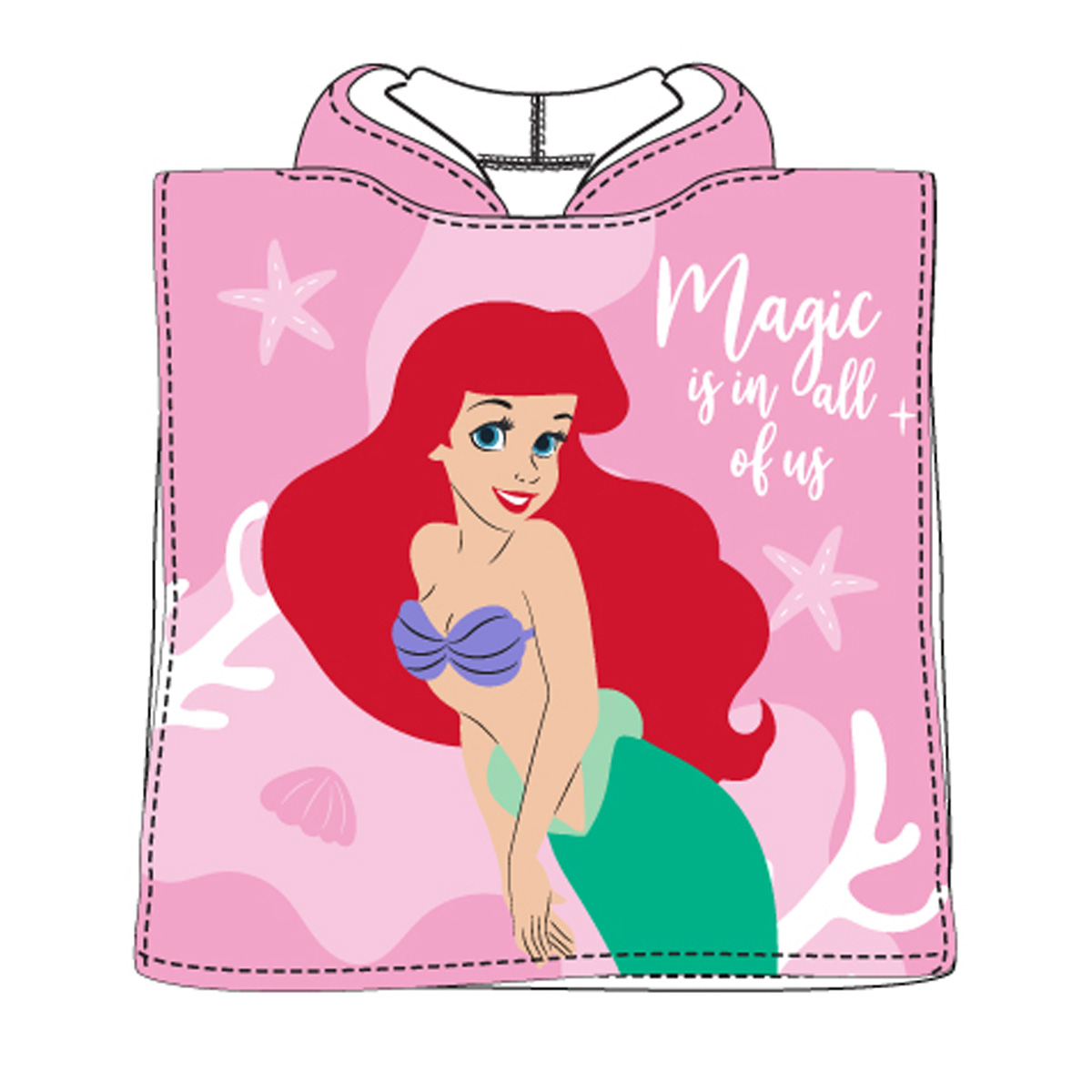 Poncho infantil de Ariel - Imagen 2