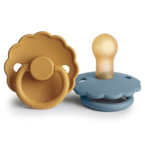 Chupete látex Daisy block Honey gold/Glacier