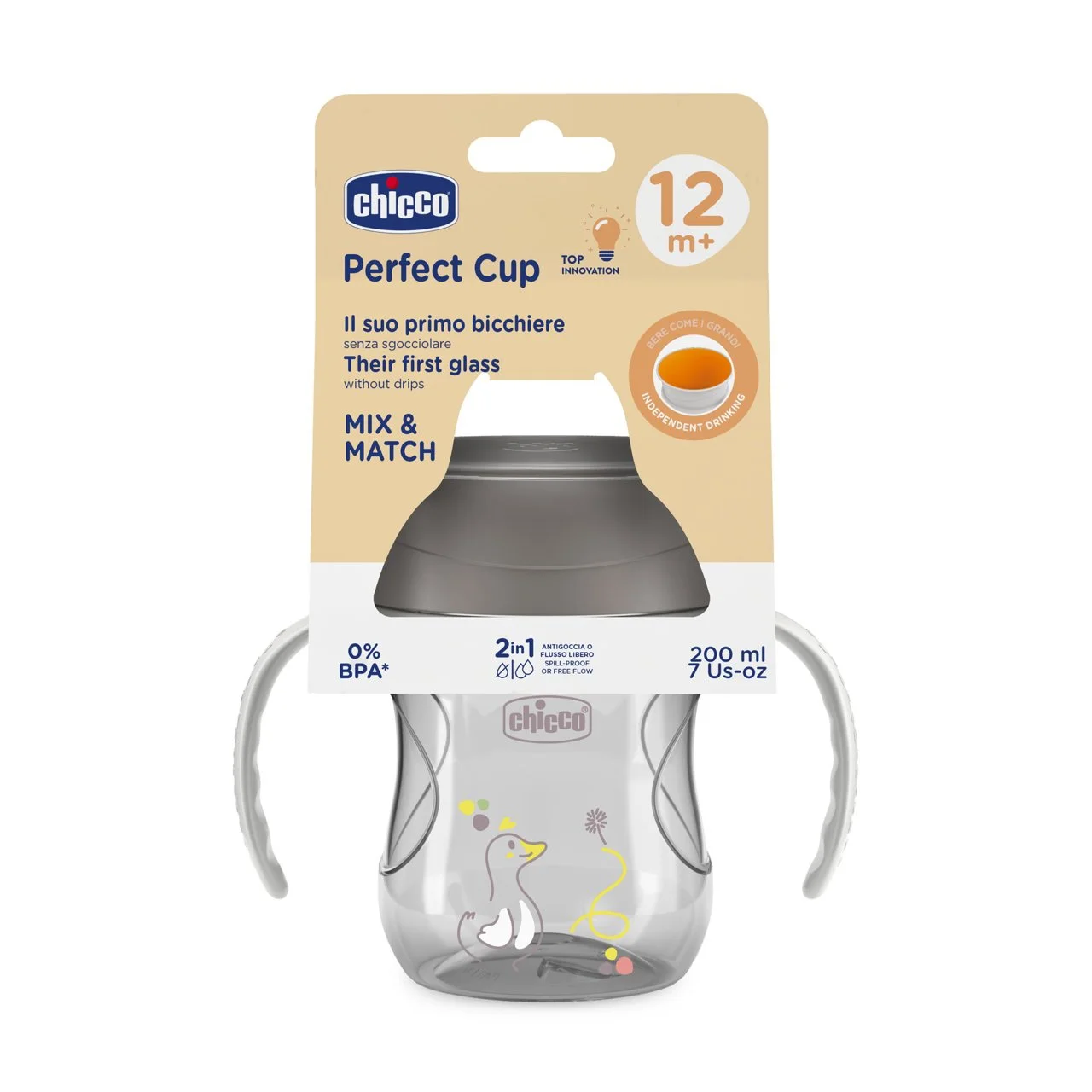 Vaso Antiderrame Perfect 12M+ 200ml. Chicco - Imagen 6