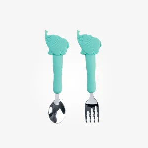 Cubiertos Infantiles Elefantitos Saro Nature