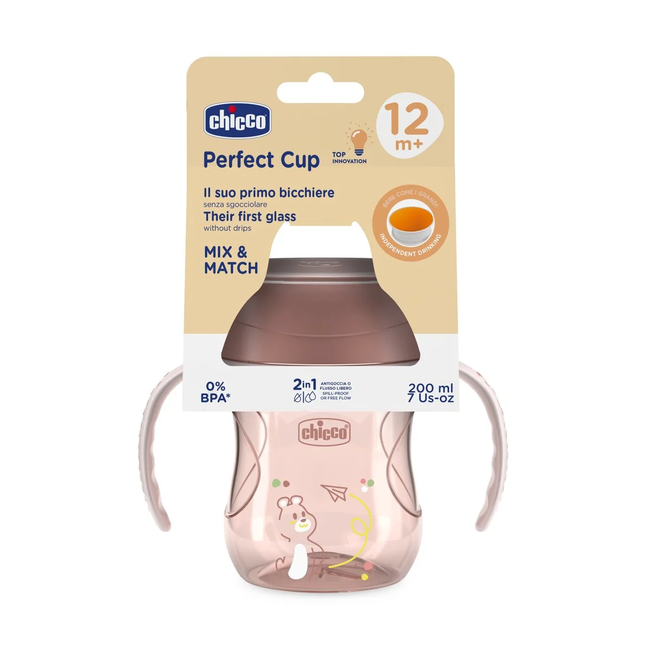 Vaso Antiderrame Perfect 12M+ 200ml. Chicco - Imagen 7